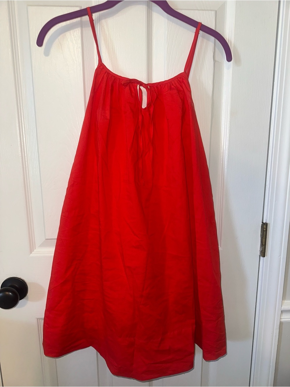 SOLID & STRIPED Red Spaghetti-Strap Summer Dress